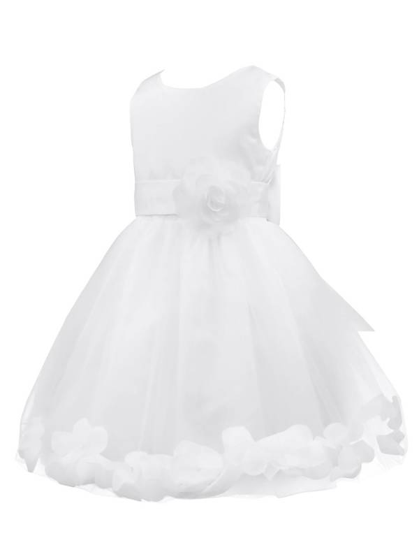 Kids Girls Flower Petals Tulle Ball Gown Flower Girls Dress thumb