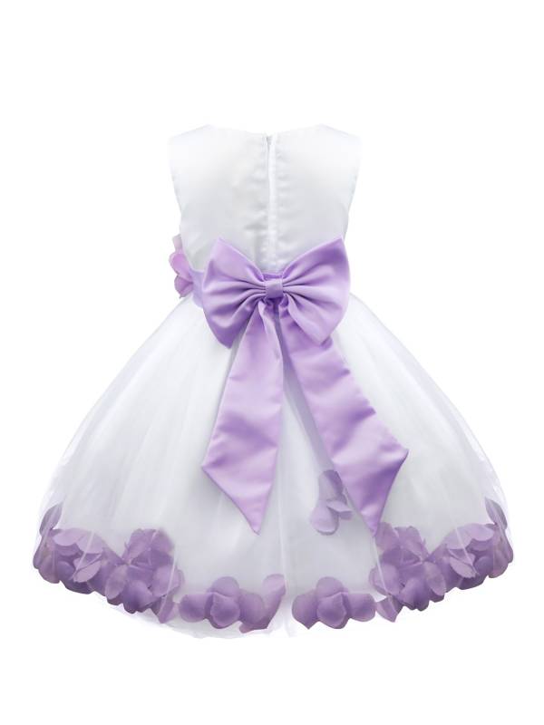 Kids Girls Flower Petals Tulle Ball Gown Flower Girls Dress thumb