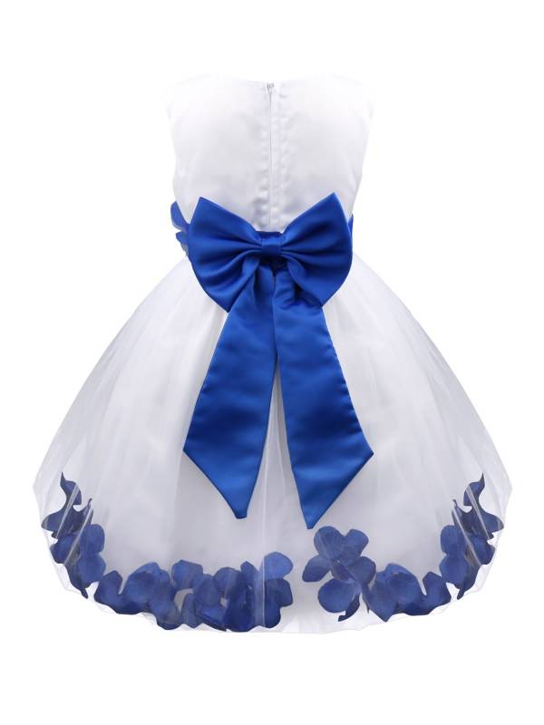 Kids Girls Flower Petals Tulle Ball Gown Flower Girls Dress thumb