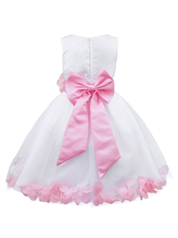 Kids Girls Flower Petals Tulle Ball Gown Flower Girls Dress thumb