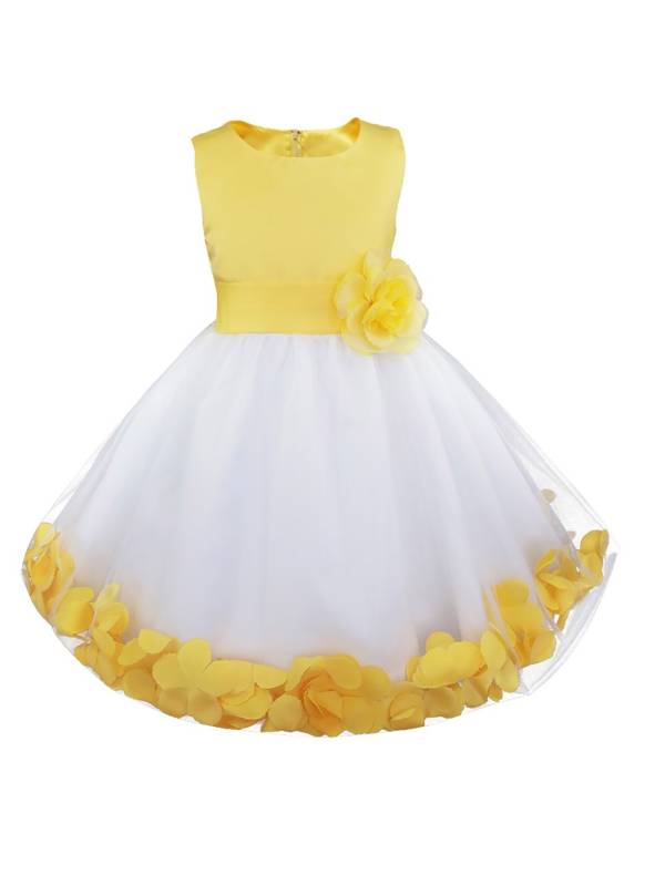 Toddler/Kids Girls Flower Petals Tulle Dress thumb