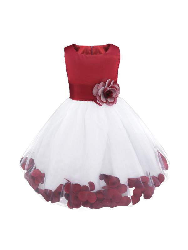 Toddler/Kids Girls Flower Petals Tulle Dress thumb