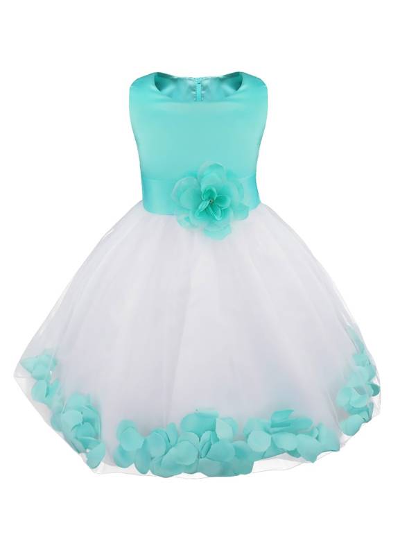 Toddler/Kids Girls Flower Petals Tulle Dress thumb