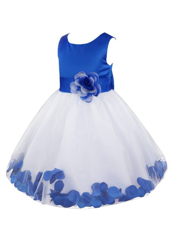 Toddler/Kids Girls Flower Petals Tulle Dress thumb