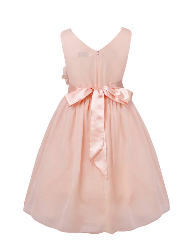 Toddler/Kids Girls Flower and Bowknot Ball Gown Chiffon Dress thumb