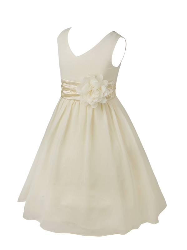 Toddler/Kids Girls Flower and Bowknot Ball Gown Chiffon Dress thumb