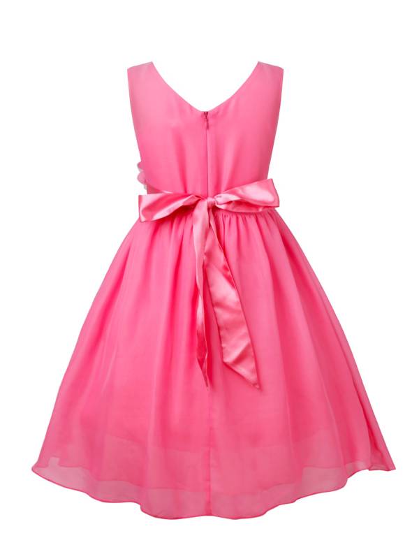 Toddler/Kids Girls Flower and Bowknot Ball Gown Chiffon Dress thumb