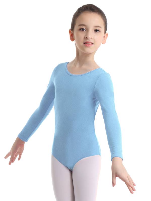 Girls Long Sleeve Ballet Dance Leotard thumb