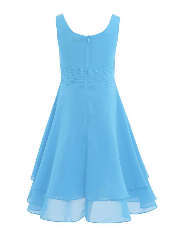 Toddler/Kids Girls Chiffon Knotted Waist Party Dress thumb