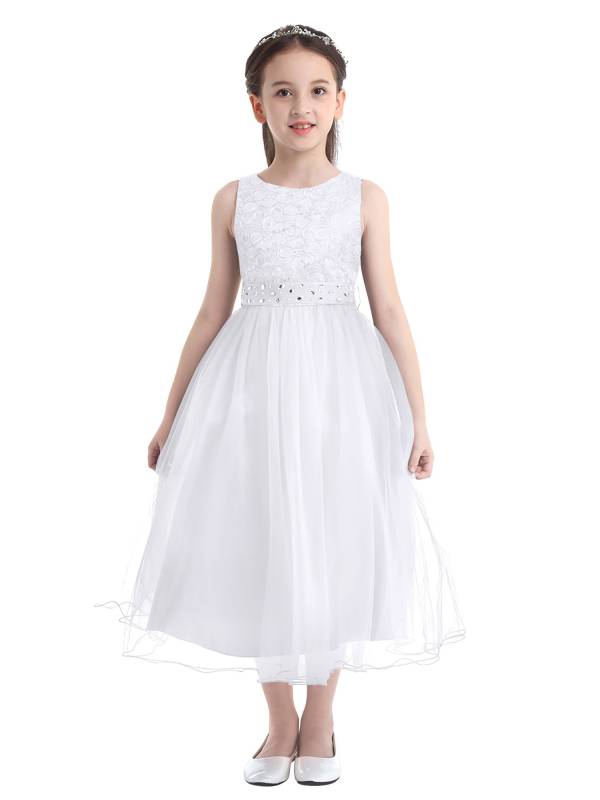 Toddler/Kids Girls Sequined Lace Mesh Flower Girl Dress thumb