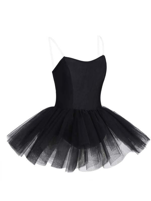 Women Strapless Built In Shelf Bra Ballet Tutu Leotard Dress thumb