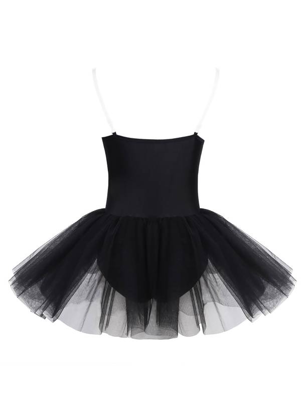 Women Strapless Built In Shelf Bra Ballet Tutu Leotard Dress thumb