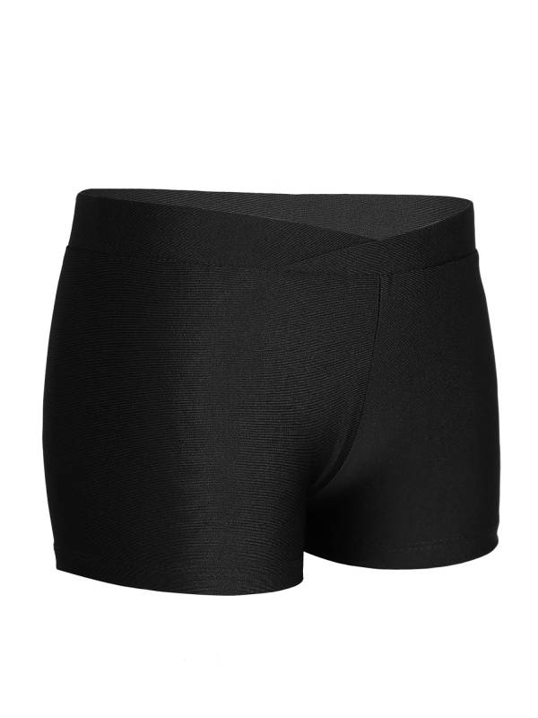 Kids Girls V-front Waistband Slim Fit Sports Shorts thumb