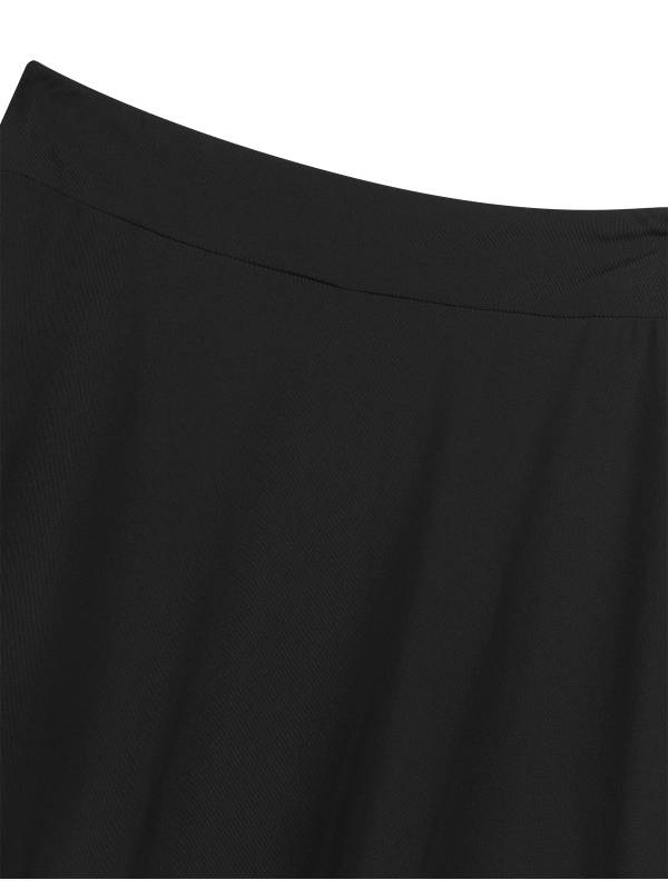 Girls Solid Color Knee Length A-Line Lyrical Dance Skirt thumb