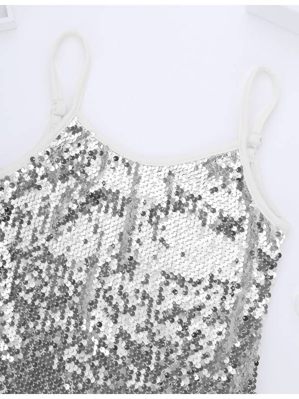 Kids Girls Sequined Jazz Dance Tank Top thumb