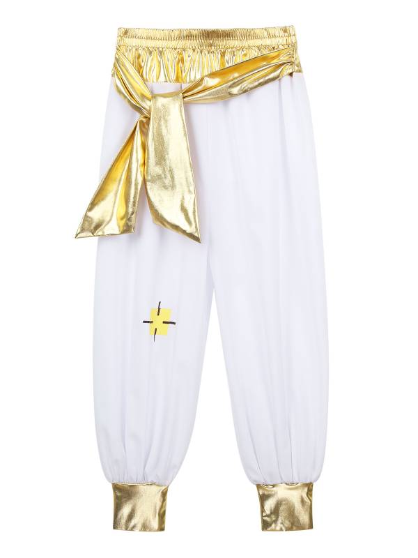 Kids Boys Arabian Prince Costume Outfit Waistcoat with Pants Set thumb