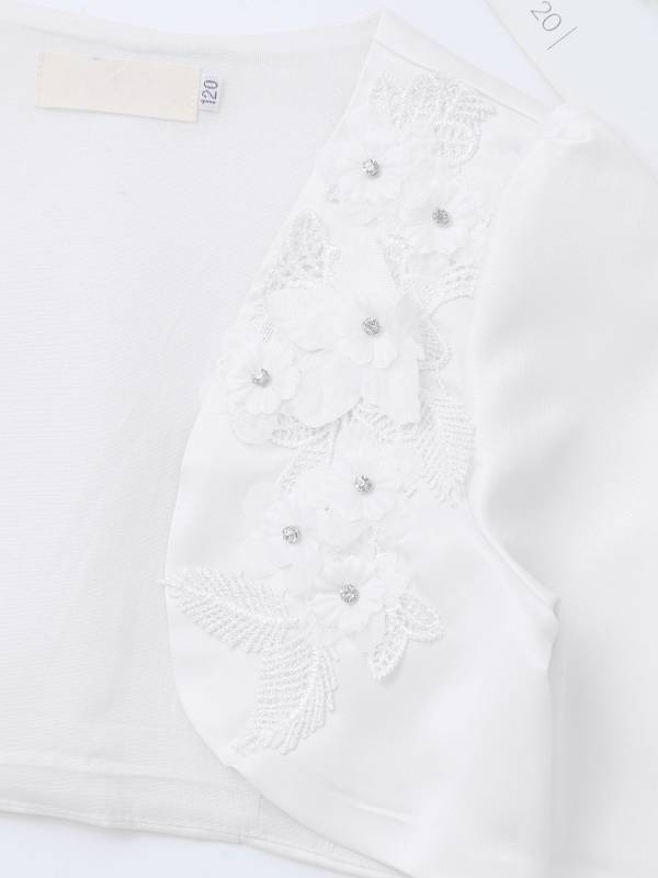 Toddler/Kids Girls Embroidered Long-sleeve Bolero Shawl thumb