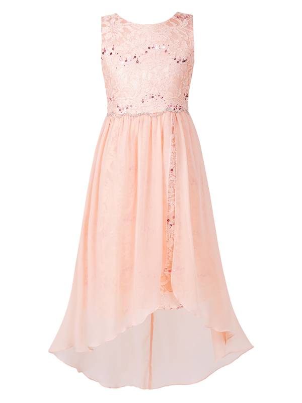 Kids Girls Mesh & Chiffon High-Low Party Dresses thumb