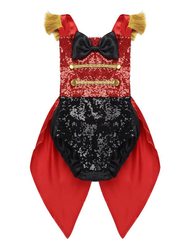 Baby Girls Sleeveless Sequined Bowknot Romper with Hat Circus Showman Costume thumb