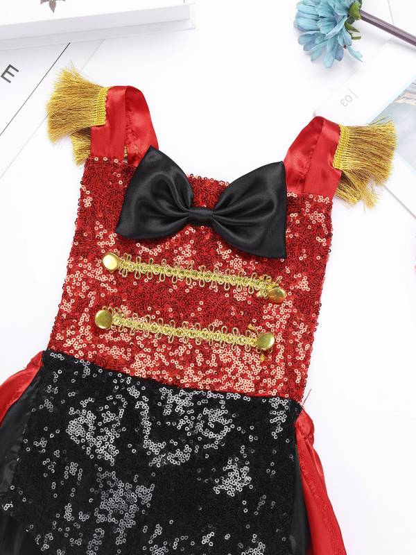 Baby Girls Sleeveless Sequined Bowknot Romper with Hat Circus Showman Costume thumb