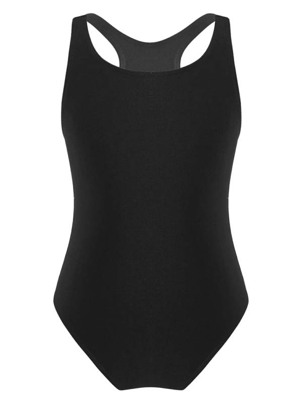 Kids Girls One-Piece Sleeveless Swimsuit Keyhole Back Monokini thumb