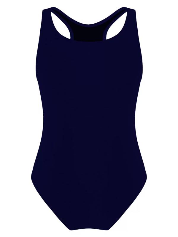 Kids Girls One-Piece Sleeveless Swimsuit Keyhole Back Monokini thumb