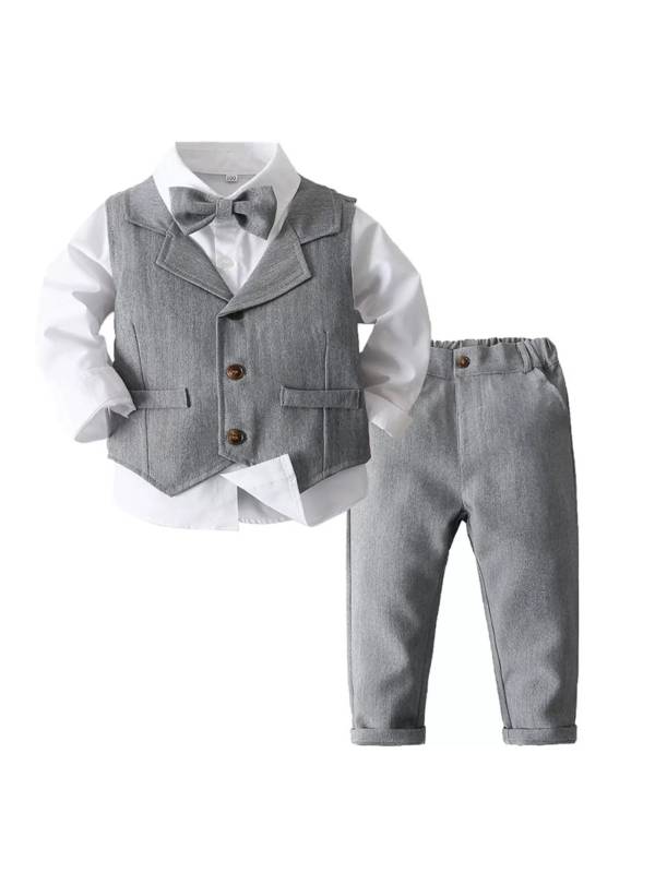 Baby/Toddler Boys 4-Piece Cotton Formal Gentleman Suits thumb