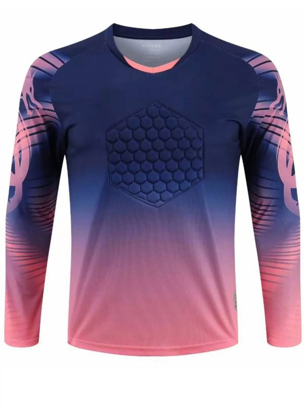 Kids Boys Long Sleeve Protective Padded Football Goalie T-Shirt thumb