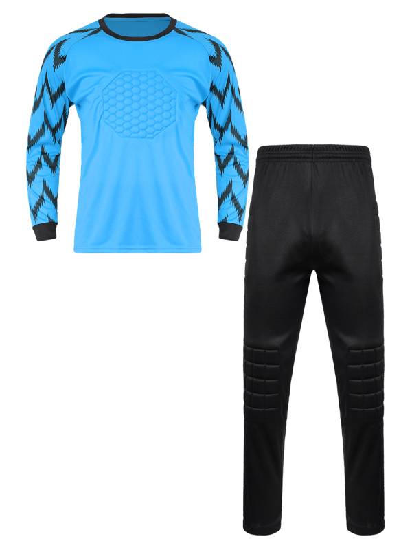 Kids Boys Two-Piece Long Sleeve Shirt and Pants Soccer Training Set thumb