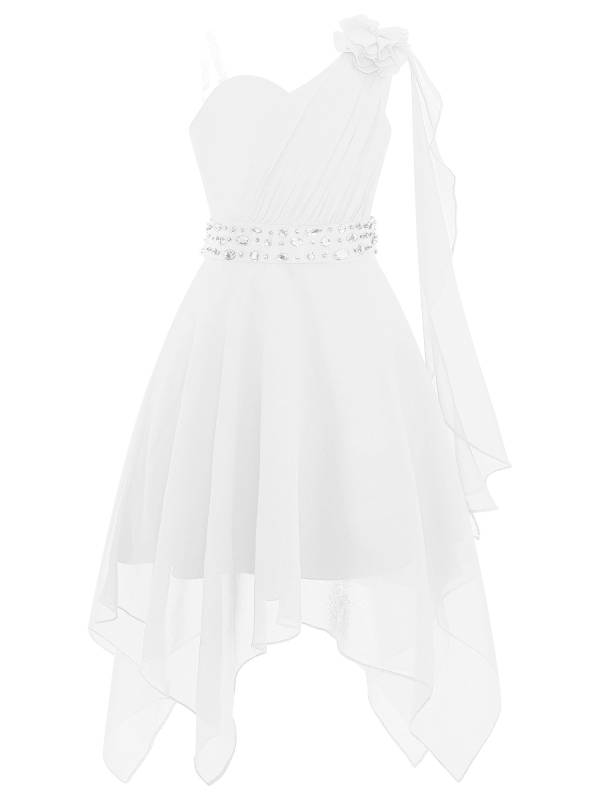 Kids Girls Chic Ruched Chiffon Dress thumb