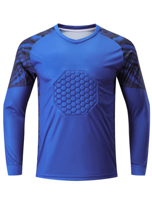 Kids Boys Long Sleeve Protective Sponge Pads  Football Goalkeeper Sport Top thumb