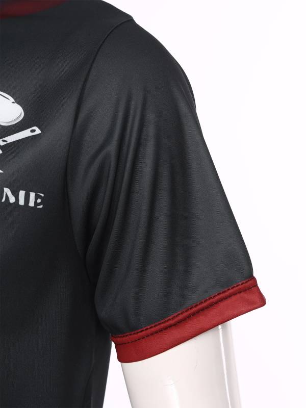 Men Round Neck Short Sleeve Cooking Utensil Print Chef T-shirt thumb