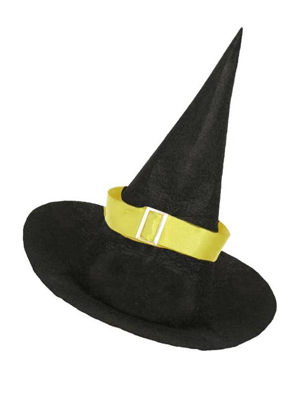 Kids Girls Witch Pointed Hat with Ribbon and Buckle for Halloween thumb