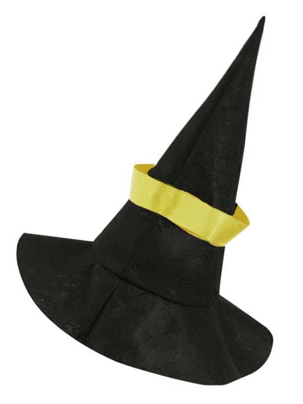 Kids Girls Witch Pointed Hat with Ribbon and Buckle for Halloween thumb