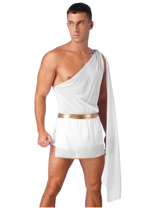 Men One Shoulder Side Slit Halloween Mr Toga Cosplay Jumpsuit thumb