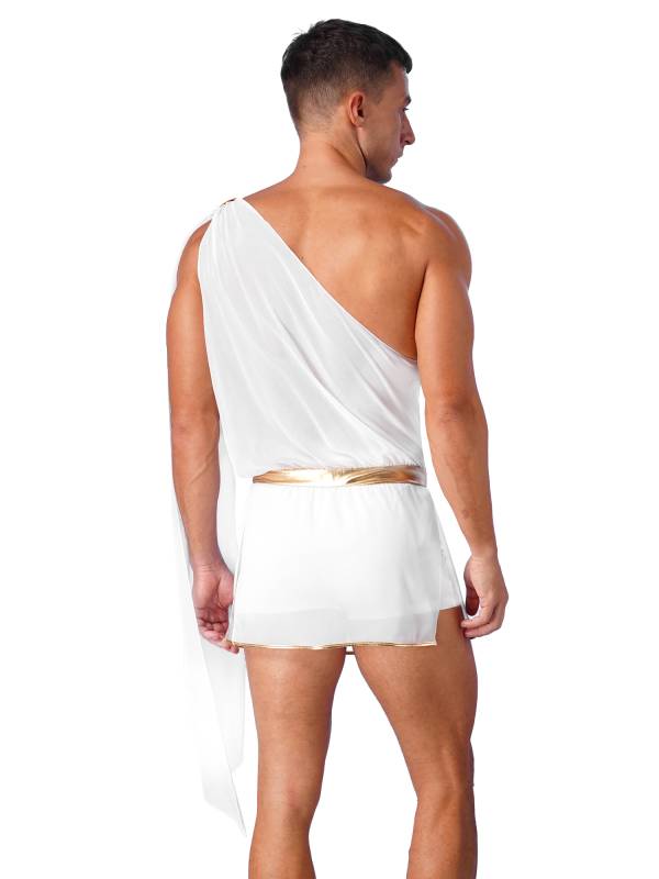 Men One Shoulder Side Slit Halloween Mr Toga Cosplay Jumpsuit thumb