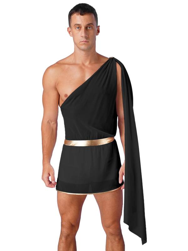 Men One Shoulder Side Slit Halloween Mr Toga Cosplay Jumpsuit thumb