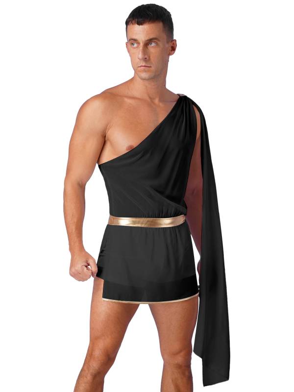 Men One Shoulder Side Slit Halloween Mr Toga Cosplay Jumpsuit thumb