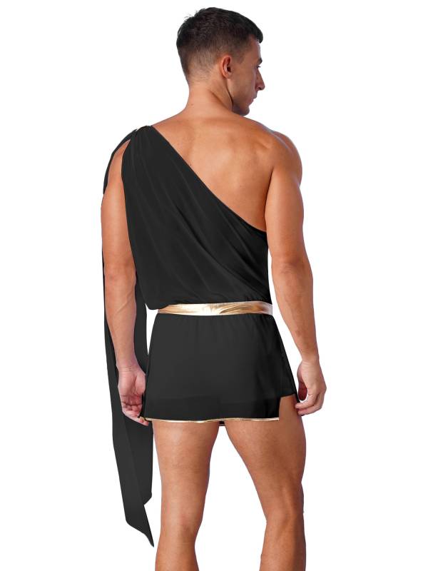 Men One Shoulder Side Slit Halloween Mr Toga Cosplay Jumpsuit thumb