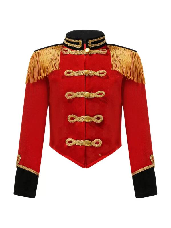 Kids Girls Tassel Epaulet Jacket Circus Ringmaster Cosplay Costume thumb