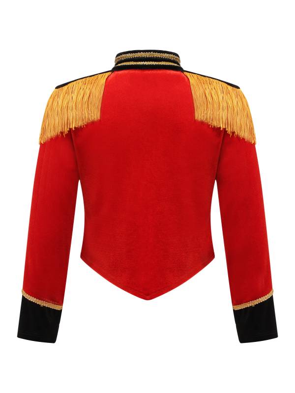 Kids Girls Tassel Epaulet Jacket Circus Ringmaster Cosplay Costume thumb