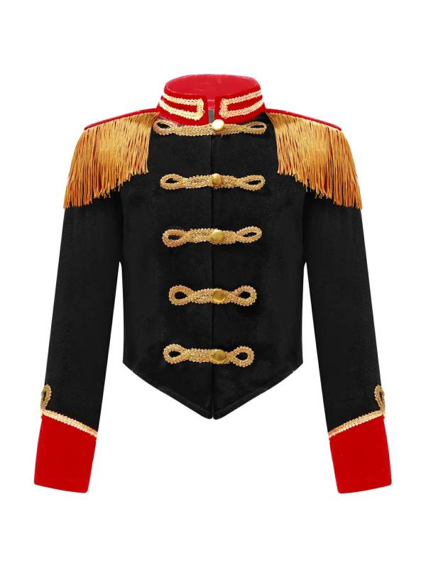 Kids Girls Tassel Epaulet Jacket Circus Ringmaster Cosplay Costume thumb