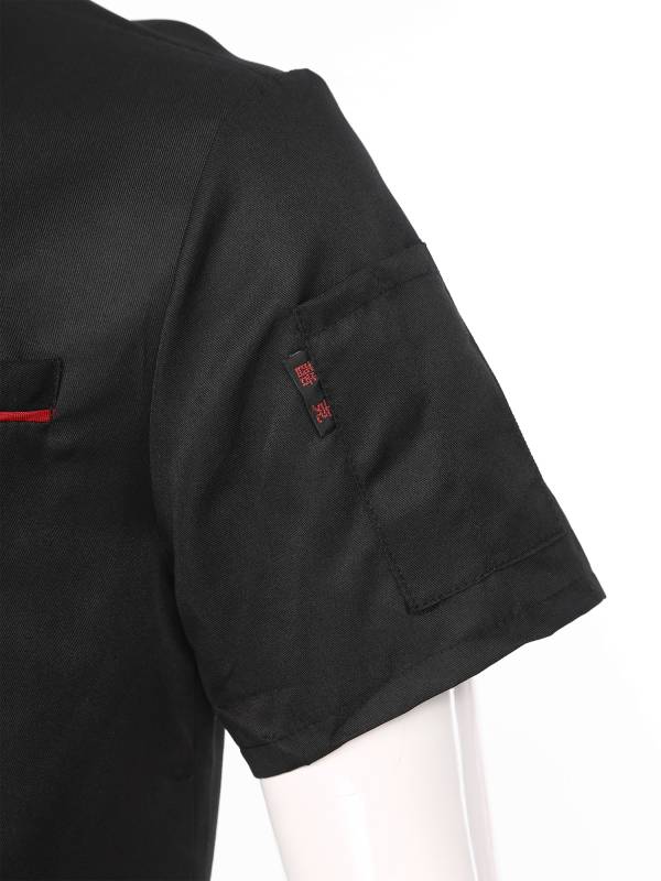 Adults Stand Collar Double-Breasted Chef Shirt thumb