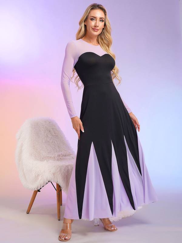 Women Halloween Ursula Long Sleeve A-Line Mermaid Maxi Dress thumb