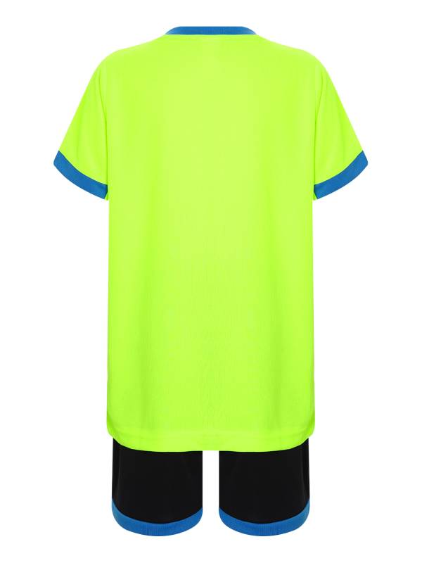 Kids Boys 2pcs Quick-Drying Short Sleeve T-shirt and Shorts Football Uniform thumb