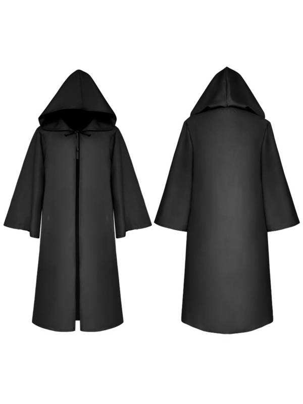 Kids Halloween Medieval Long Sleeve Retro Gothic Robe Wizard Cosplay Cloak thumb