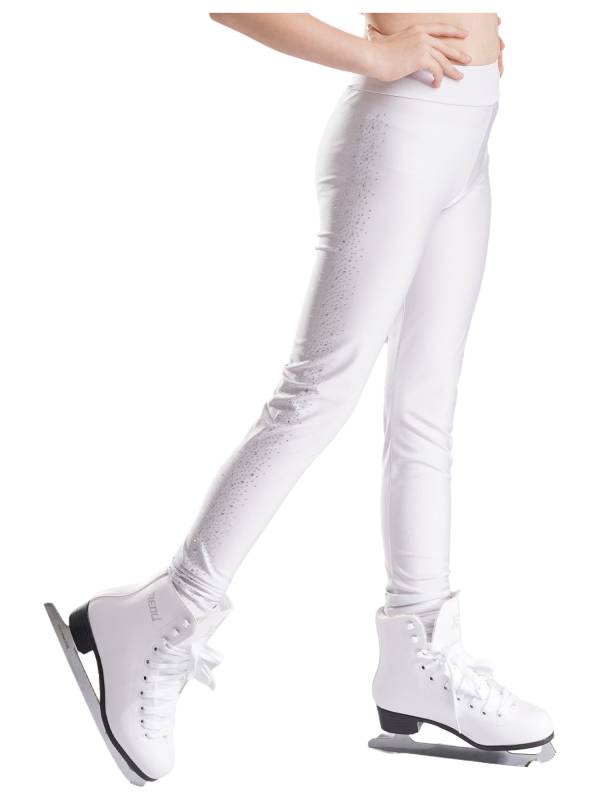 Kids Girls Rhinestones Figure Skating Pants Training Leggings thumb