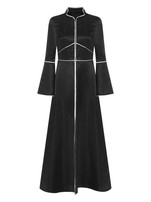 Women Church Clergy Robe Long Sleeves A-Line Maxi Worship Dance Dress thumb