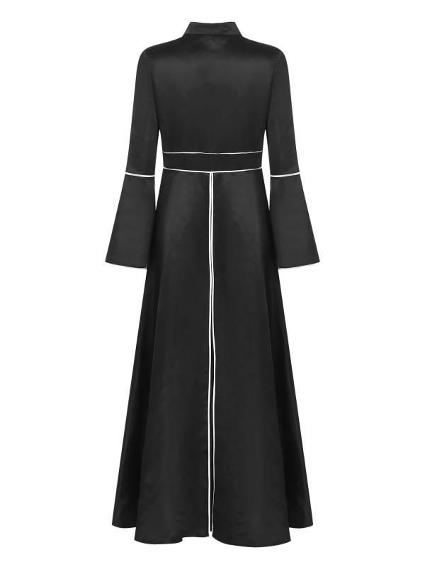 Women Church Clergy Robe Long Sleeves A-Line Maxi Worship Dance Dress thumb