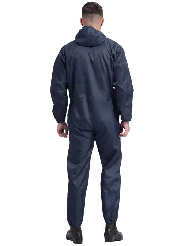 Men Dustproof Long Sleeve Front Zipper Overalls Jumpsuit thumb